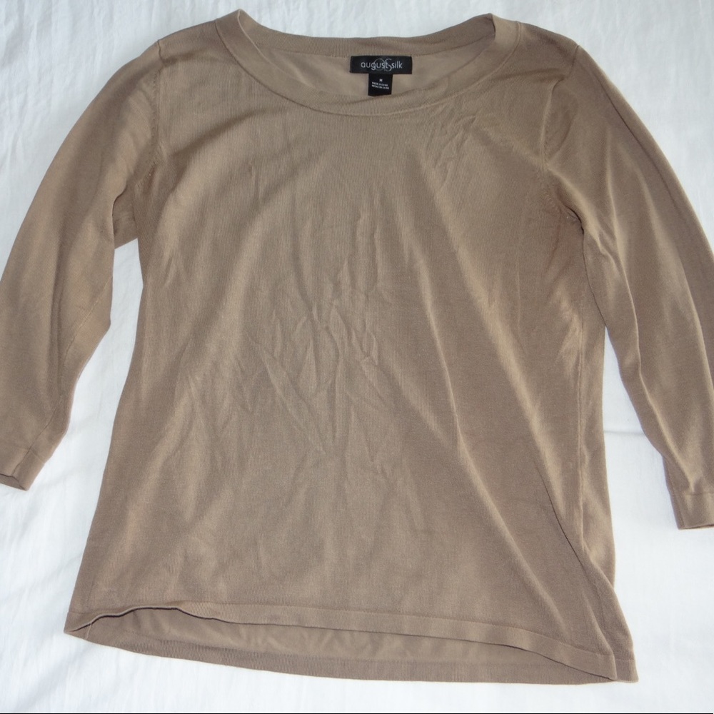 August silk 3/4 sleeve top